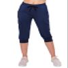 ALWAYS Womens Cargo Capri Jogger Sweatpants with Pockets  Super Soft Stretch Lounge Pants, Casual Joggers for Women, Daily Wear & Travel, Navy S view 2