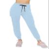 ALWAYS Cargo Jogger Pants for Women - Super Soft Casual Lounge Sweatpants Sky Blue L view 2