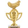 Crown Awards Chicken Trophy, 10" Gold Cup Chicken Trophies with Engraving Included, 1 Pack view 1