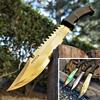 Tactical Knife Hunting Knife Survival Knife 17 Inch Fixed Blade Knife Razor Sharp Edge Camping Accessories Camping Gear Survival Kit Survival Gear Tactical Gear 77640 (Gold) view 1