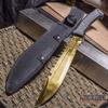 Tactical Knife Hunting Knife Survival Knife 17 Inch Fixed Blade Knife Razor Sharp Edge Camping Accessories Camping Gear Survival Kit Survival Gear Tactical Gear 77640 (Gold) view 3