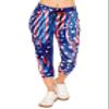 ALWAYS Womens Cargo Capri Jogger Sweatpants with Pockets  Super Soft Stretch Lounge Pants, Casual Joggers for Women, Daily Wear & Travel, American Flag L view 3