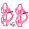 corki Cycles Bike Water Bottle Holder Right Side Load Water Bottle Cage for Road, MTB, Gravel Bicycles Magenta Pink 2 Pack