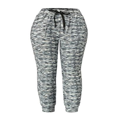 ALWAYS Women Soft Joggers Sweatpants - Track Cuff Pants with Pork Chop Pockets Space Dye Blue M