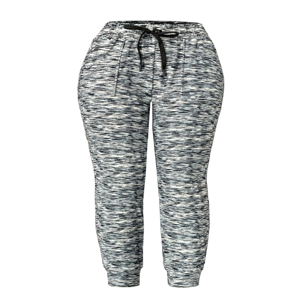 ALWAYS Women Soft Joggers Sweatpants - Track Cuff Pants with Pork Chop Pockets Space Dye Blue M