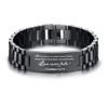 1CORINTHIANS 13:8 Engraving Religous Quote Faith Christian Bible Verse Prayer Adjustable Stainless Steel Inspirational Encouragement ID Bracelets for Men view 1