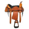 10" Tan Kids Pony Buckaroo Buckstitch Laced Cowboy Saddle view 1