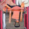 10" Tan Kids Pony Buckaroo Buckstitch Laced Cowboy Saddle view 2