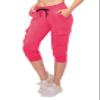 ALWAYS Womens Cargo Capri Jogger Sweatpants with Pockets  Super Soft Stretch Lounge Pants, Casual Joggers for Women, Daily Wear & Travel, Neon Pink XL view 1