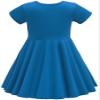 TriKalor Girls Dresses Short Sleeve Solid Color Skater Casual Twirly Dress with Pockets Sky Blue 10-12 Years view 2