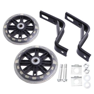 2 Pcs Light Flashing Mute Children Bike Auxiliary Wheel Bicycle Accessories with 12 Inch Bracket