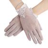 Driving Gloves for Women Floral Lace Cotton Non Slip Touchscreen UV Sun Protection Gloves for Cycling Motorcycle Camping (For Women, Grey, with Lace) view 1