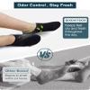 SIXDAYSOX Low Cut Socks Pure Black 8 Pairs Mens No Show Socks Size 12-15 Cotton Anti-Slip Casual Socks for Loafer Flats Sneakers view 4