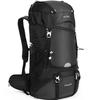 HOMIEE 50L Hiking Backpack Travel Bag Waterproof Camping Rucksack with Rain Cover Lightweight Backpacking Backpack, Black view 1