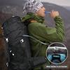 HOMIEE 50L Hiking Backpack Travel Bag Waterproof Camping Rucksack with Rain Cover Lightweight Backpacking Backpack, Black view 4