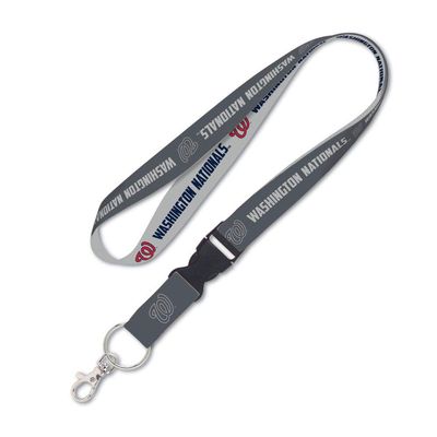 WinCraft Washington Nationals Lanyard with Detachable Buckle 1" Charcoal