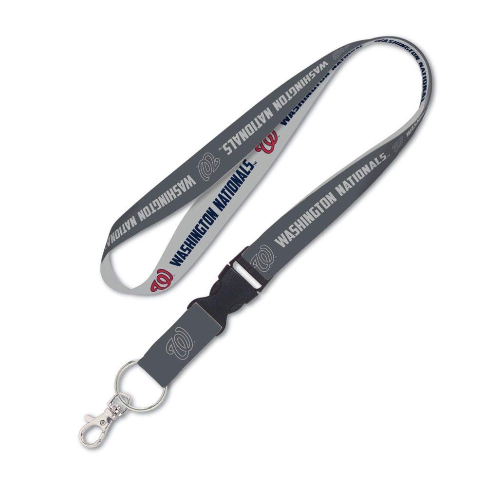 WinCraft Washington Nationals Lanyard with Detachable Buckle 1" Charcoal