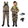 HISEA Kids Chest Waders for Toddler & Children Neoprene Youth Duck Hunting Waders for Kids Boys Girls with Insulated Boots view 1
