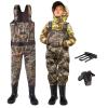 HISEA Kids Chest Waders for Toddler & Children Neoprene Youth Duck Hunting Waders for Kids Boys Girls with Insulated Boots view 1