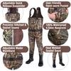 HISEA Kids Chest Waders for Toddler & Children Neoprene Youth Duck Hunting Waders for Kids Boys Girls with Insulated Boots view 2