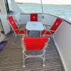 FORMA MARINE High Back Deck Chair, Boat Chair, Folding, Anodized, Aluminium, RED, Model M150R view 2