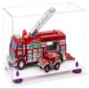 Better Display Cases Versatile Clear Acrylic Display Case - Medium Rectangle Box with Purple Risers and White Base 14" x 8" x 8.5" (A011-PR) view 1