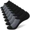 SIXDAYSOX No Show Socks for Men 8 pack Cotton Thin Low Cut Non Slip for Loafer Flats Sneakers(8 Pairs - Black, US Shoes Size 5-8) view 1