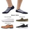SIXDAYSOX No Show Socks for Men 8 pack Cotton Thin Low Cut Non Slip for Loafer Flats Sneakers(8 Pairs - Black, US Shoes Size 5-8) view 2