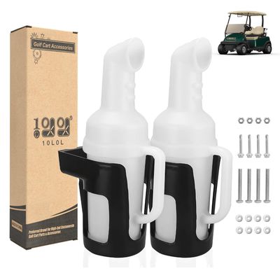 10L0L 2025 Newest Golf Cart Sand Bottle for Yamaha EZGO Club Car with Grip Hand Design, Divot Filler Sand Bottle Assembly with Rattle Proof Holder (2 Pack)