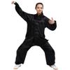 Positive Costume Adult Traditional Tai Chi Uniform Lightweight Stretchy Silk Wushu Suit Chinese Kung Fu Tai Chi Chuan Performance Wear (Black, L) view 1