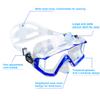 Adult Pano 3 Panoramic View Diving Mask, Tempered Glass Lens Scuba Snorkeling Dive Mask, Premium Swim Goggles with Nose Cover for Snorkeling, Freediving, Swimming (Clear Blue) view 3