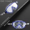 Adult Pano 3 Panoramic View Diving Mask, Tempered Glass Lens Scuba Snorkeling Dive Mask, Premium Swim Goggles with Nose Cover for Snorkeling, Freediving, Swimming (Clear Blue) view 4