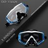 Adult Pano 3 Panoramic View Diving Mask, Tempered Glass Lens Scuba Snorkeling Dive Mask, Premium Swim Goggles with Nose Cover for Snorkeling, Freediving, Swimming (Blue) view 4