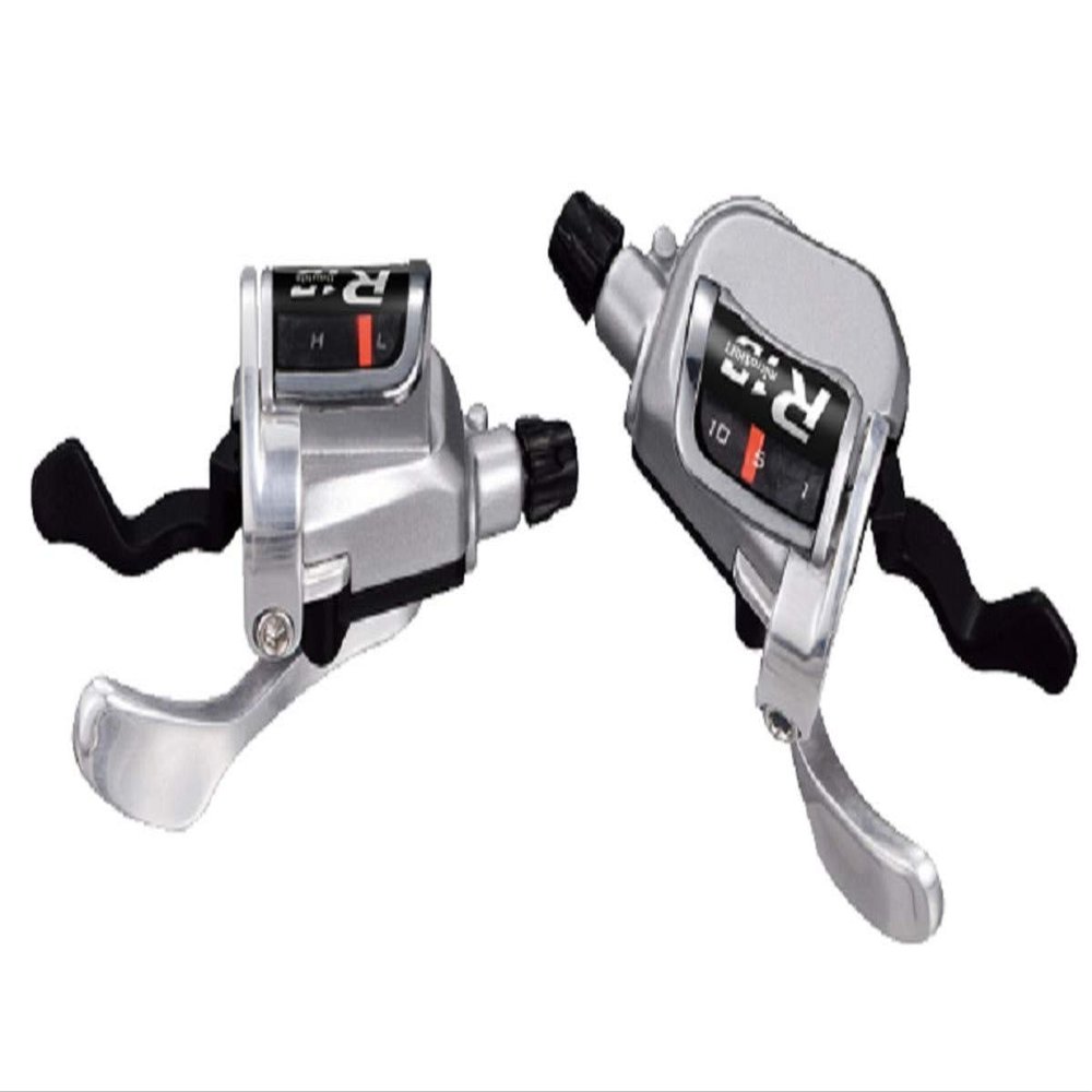 Microshift R10 Trigger Shifter Set, 10-Speed Road, Double, Optical Indicator, Shimano Compatible