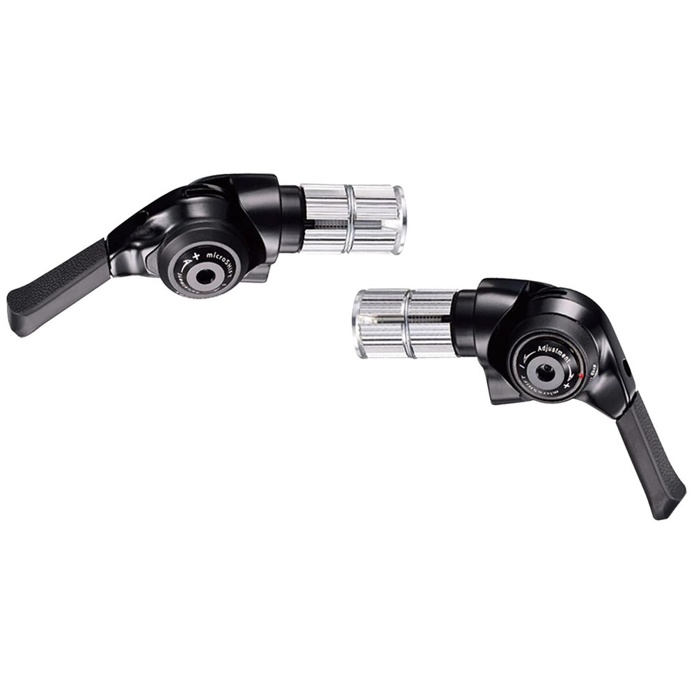 microSHIFT | Bar End Shifter Set | 10-Speed Mountain | Double/Triple | Shimano Compatible | Black