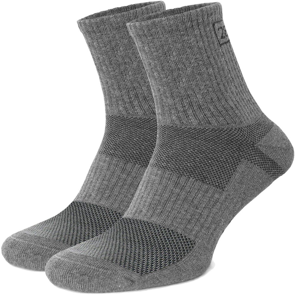 281Z Military Cotton Micro Crew Boot Socks - Cushioned Sole - Moisture Wicking - Odor Resistant - Hiking Trekking Outdoor (Dark Grey X-Small 2 Pairs)