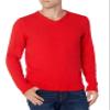 Amazon Essentials Men's Long-Sleeve Soft Touch V-Neck Sweater, Red, Large view 2