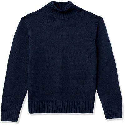 Amazon Essentials Men's Long-Sleeve Soft Touch Turtleneck Sweater, Navy, Small