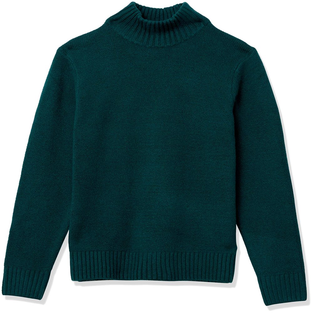 Amazon Essentials Men's Long-Sleeve Soft Touch Cotton Blend Turtleneck Sweater, Forest Green, X-Small