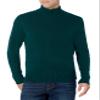 Amazon Essentials Men's Long-Sleeve Soft Touch Cotton Blend Turtleneck Sweater, Forest Green, X-Small view 2