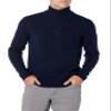 Amazon Essentials Men's Long-Sleeve Soft Touch Cotton Blend Turtleneck Sweater, Navy, Medium view 2