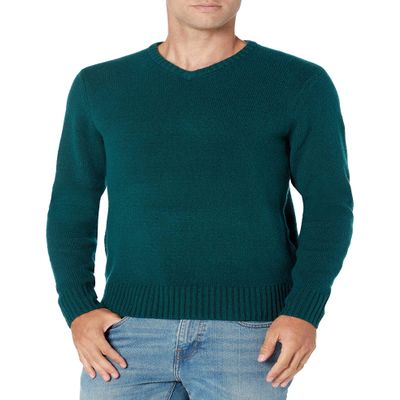 Amazon Essentials Men's Long-Sleeve Soft Touch V-Neck Sweater, Forest Green, X-Large