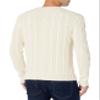 Amazon Essentials Men's Long-Sleeve 100% Cotton Fisherman Cable Crewneck Sweater, Off-White, X-Large view 3