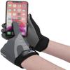 FakeFace Unisex Adult Cycling Gloves, Summer UV Protection, Touchscreen, Anti-Slip, Breathable, Light Grey view 2