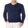 Amazon Essentials Men's Long-Sleeve Soft Touch V-Neck Sweater, Navy, Small view 2