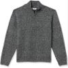 Amazon Essentials Men's Long-Sleeve Soft Touch Quarter-Zip Sweater, Charcoal Marl, Small view 1