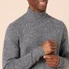 Amazon Essentials Men's Long-Sleeve Soft Touch Cotton Blend Turtleneck Sweater, Charcoal Marl, Large view 4