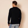 Amazon Essentials Men's Long-Sleeve 100% Cotton Fisherman Cable Crewneck Sweater, Black, XX-Large view 3