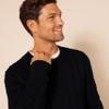 Amazon Essentials Men's Long-Sleeve 100% Cotton Fisherman Cable Crewneck Sweater, Black, XX-Large view 4