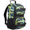 Eastsport Travel Skateboard Backpack Double Strap Laptop Bag Multi-Sport Design for Men and Women, Neon Yellow Blue Static Camo Black view 1